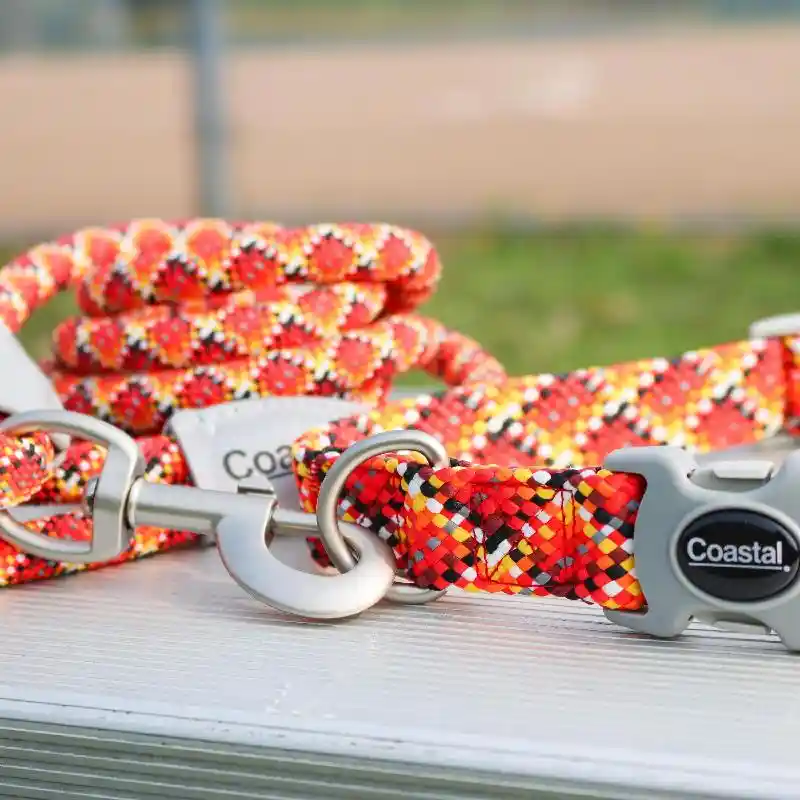 Pro Active Woven Reflective Collar Burning - 5/8"x8-12"