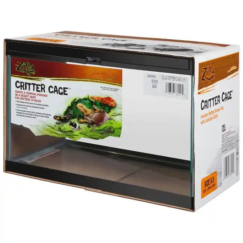 Zilla Black Critter Cage 5.5 Gallon