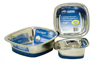 Durapet Square Bowl Stainless Steel Medium