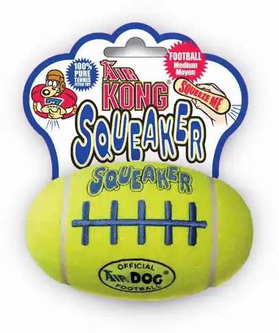 Air Kong Squeaker Football Medium Yellow
