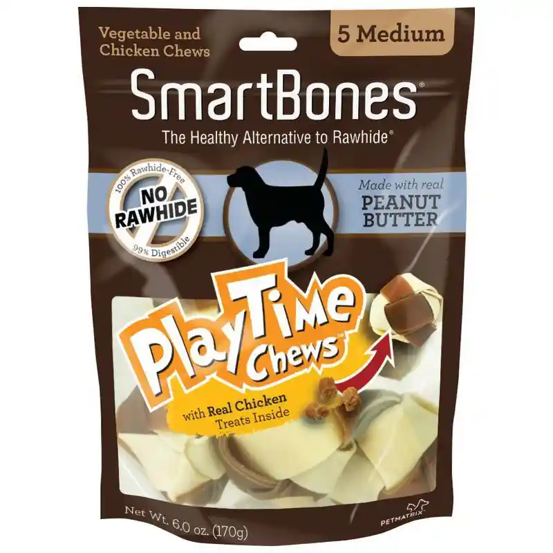Smartbones Playtime Peanutbutter Medium 5 Pk