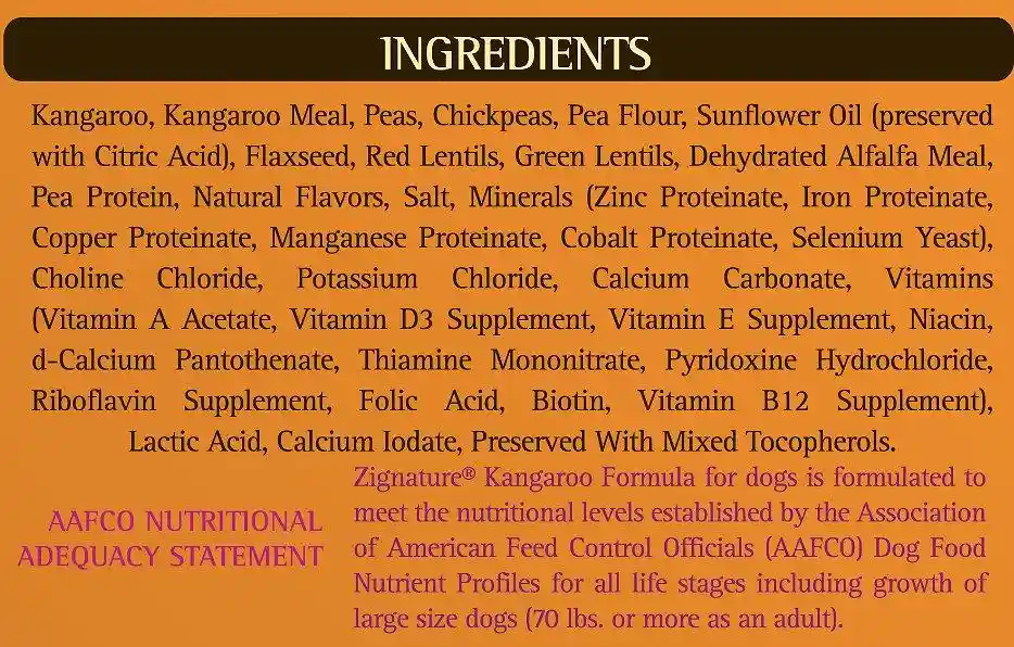 Limited Ingredient Kangaroo Formula Dry Dog Food 13.5