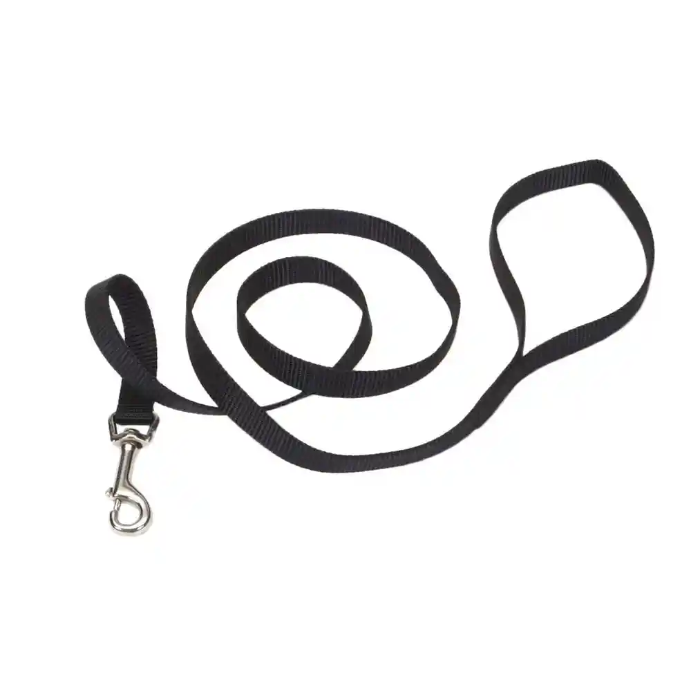 Single-ply Dog Leash, Black, 5/8" X 4'