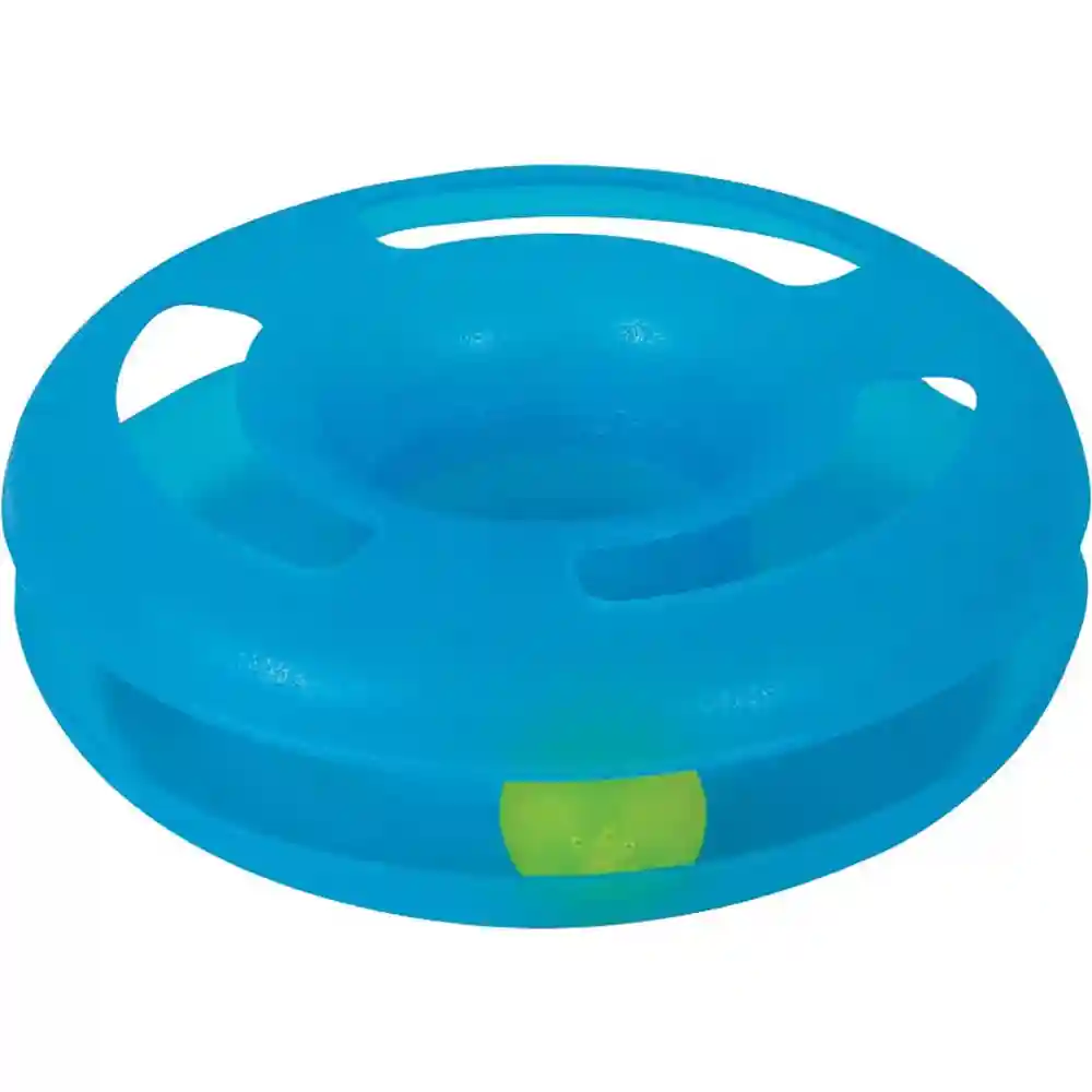 Booda Crazy Cat Circle Large Blue 17x3"