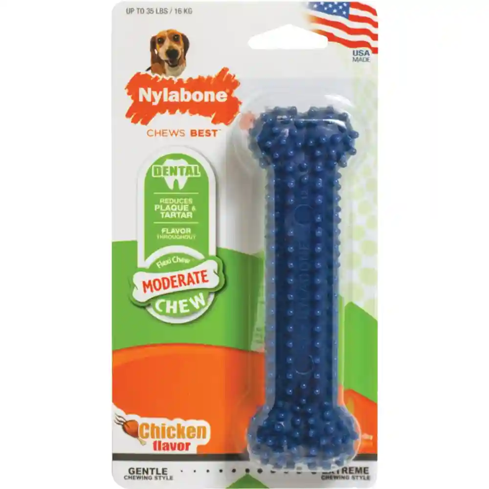 Flexichew Dental Chew Bone Dog Toy Wolf