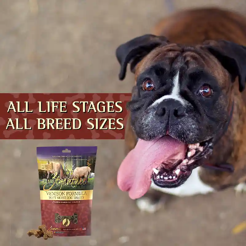 Zignature Dog Treat Soft Moist Venison 4 Oz Hearts