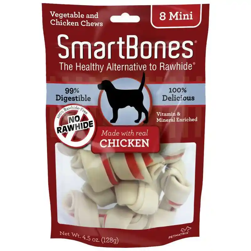 Chicken Mini Chew Bones Dog Treats 8-pack