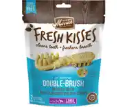 Fresh Kisses Double-brush Mint Breath Strips Grain-free Dental Dog Treats L Dog - 7 Count