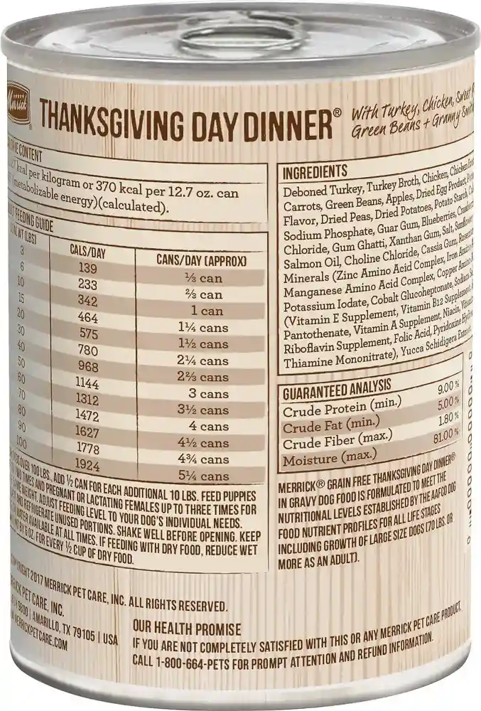 Grain-free Thanksgiving Day Dinner Canned Dog Food 13.2-oz