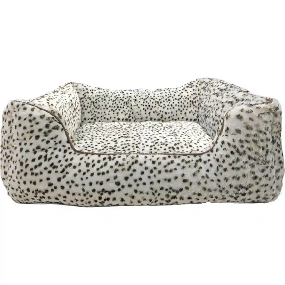 Sleep Zone Snow Leopard Step In Bed Snow Leopard 18 Inch