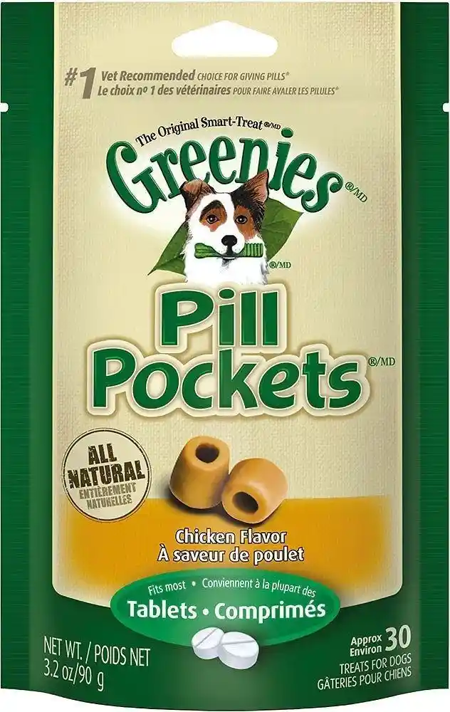 Pill Pockets Canine Chicken Flavor Dog Treats For Tablets 3.2-oz