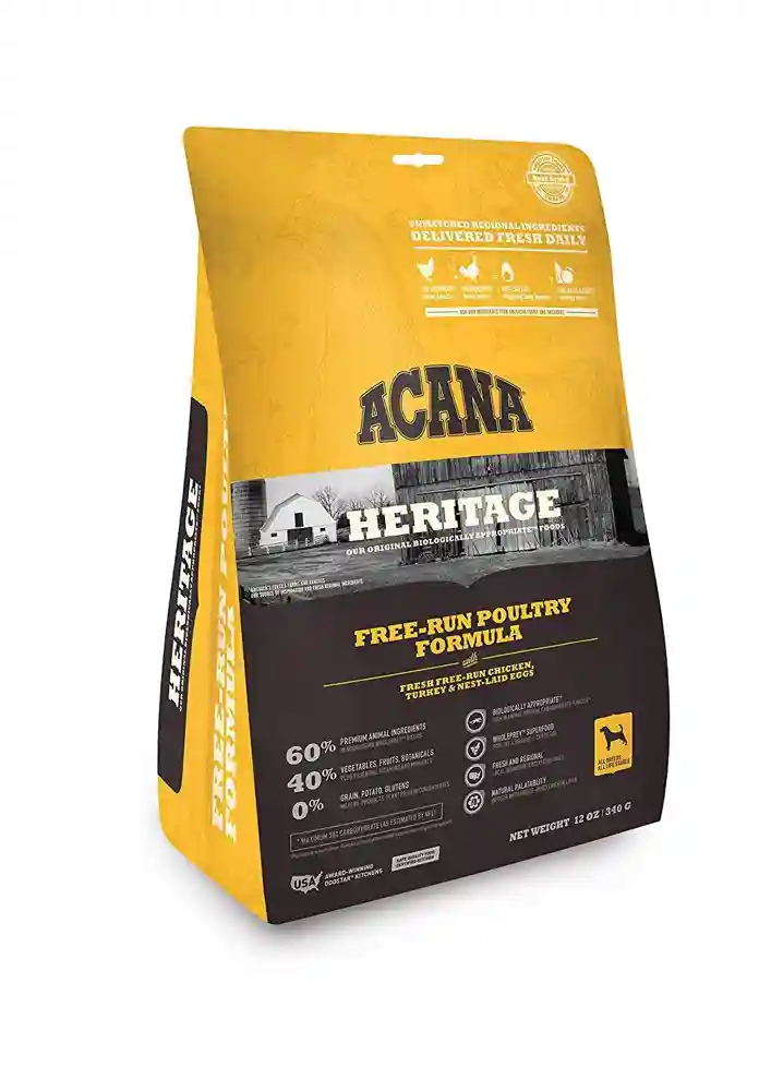 Heritage Dry Dog Food, Free-run Poultry, Biologically Appropriate & Grain Free 12-oz