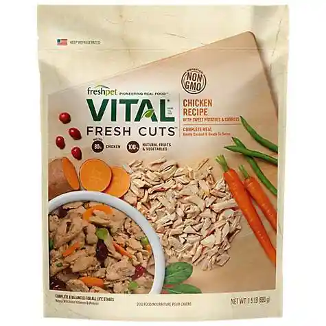 Vital Fresh Cuts Shredded Chicken Dog Food 1.5-lb