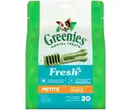 Dog Dental Care Chews Fresh Petite Dog Treats - 12