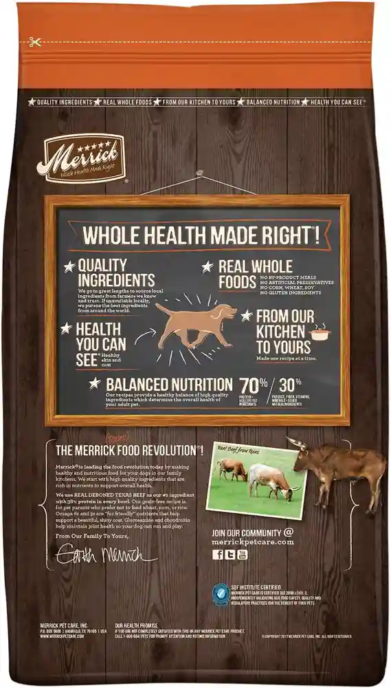 Grain-free Real Texas Beef & Sweet Potato Recipe Dry Dog Food 12-lb
