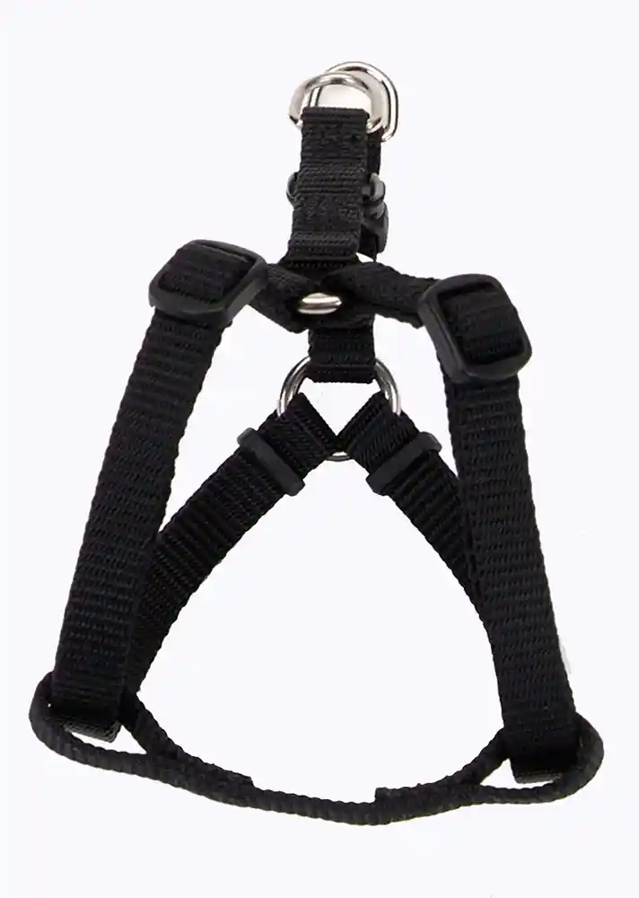 Adjustable Dog Harness, Black, 3/8" X 12"-18"