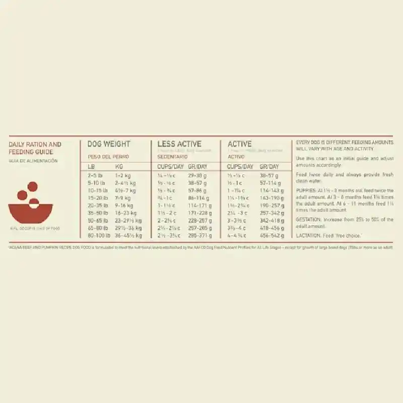 Aca Singles Beef N Pmpk 25lb