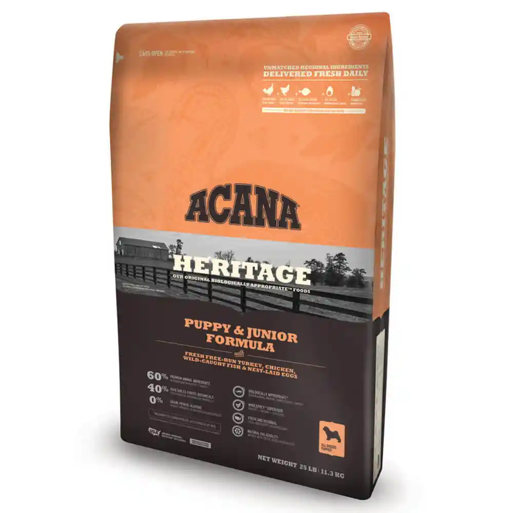 Acana Heritage Pup & Jr. 25 Lbs