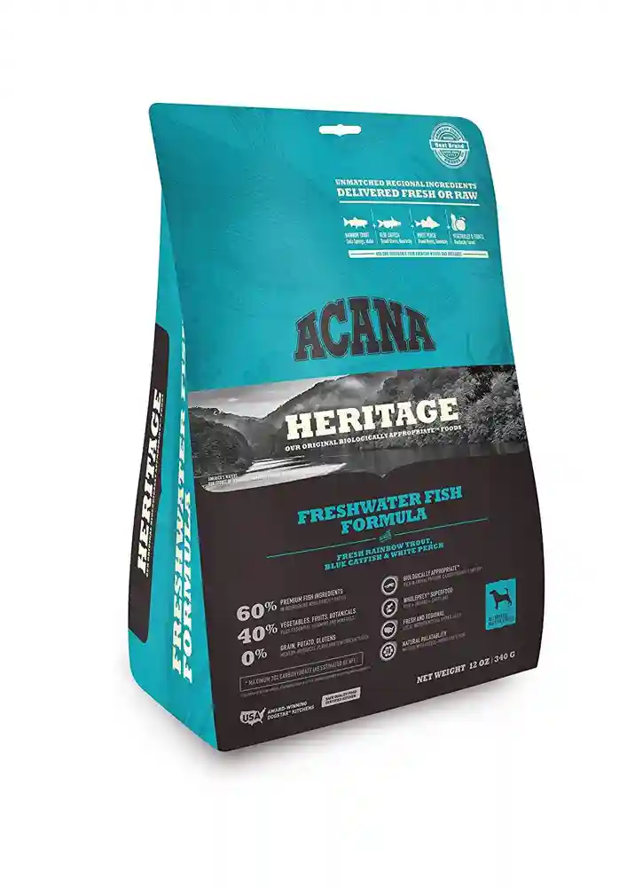Heritage Dry Dog Food, Freshwater Fish, Biologically Appropriate & Grain Free 12-oz