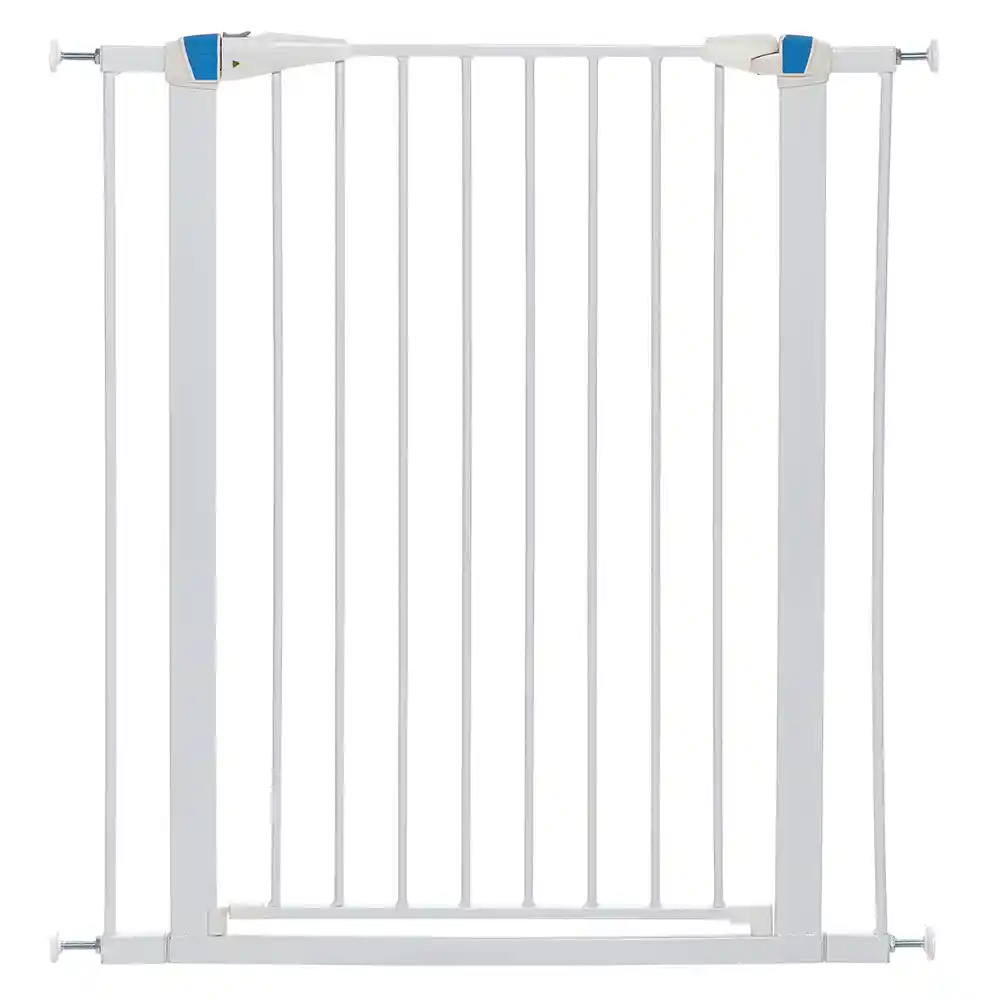 Steel Glow Stripe Pet Gate White 39"h X 29-38"w
