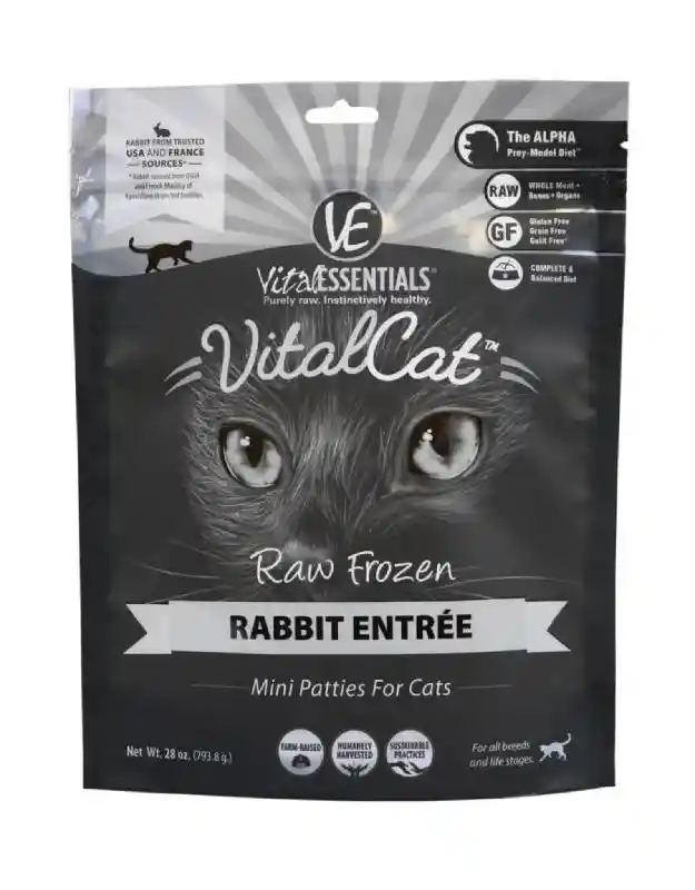 Froze Rabbit Patties For Cats - 28oz