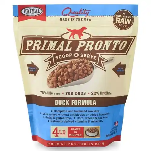 Pronto Raw Duck Frozen Dog Food 4-lb