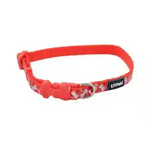 Reflective Dog Collar, Bones And Triangles, 3/8" X 06"-08"