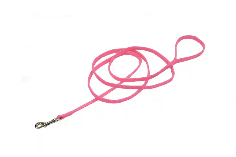 Dog Leash, Pink Bright, 3/8" X 06'