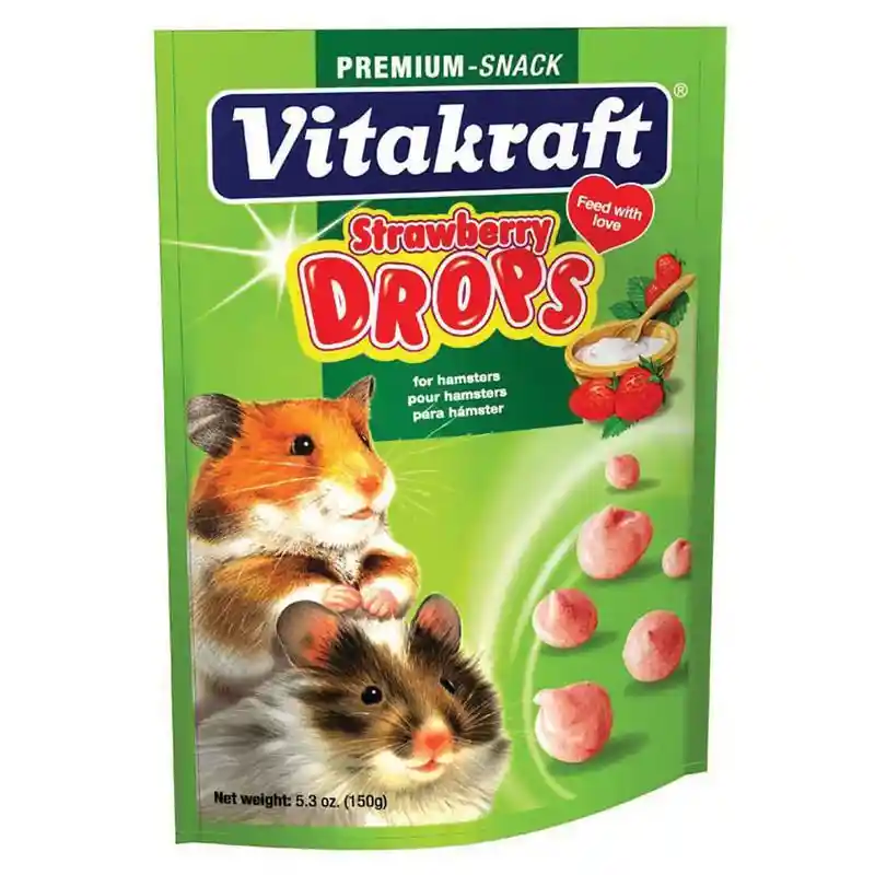 Vita Hamster Yogurt Drops Strawberry 5.3 Oz