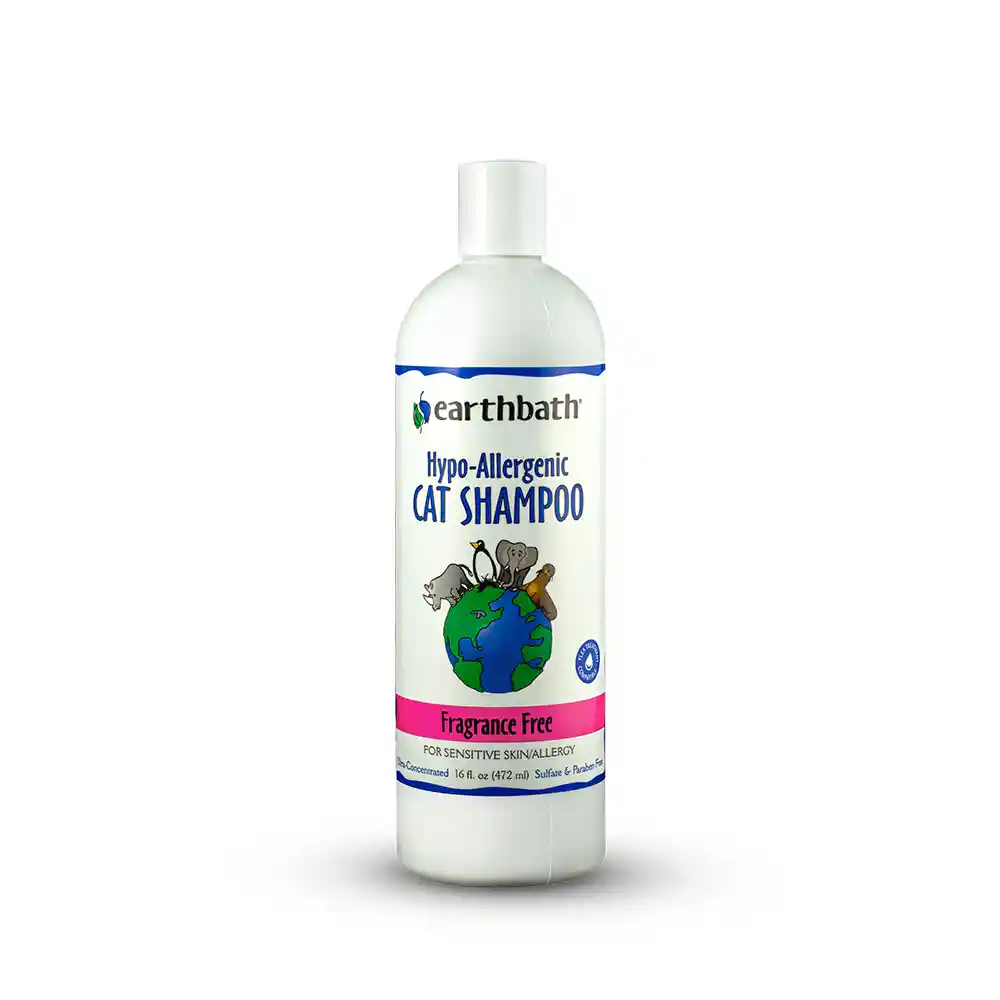 Hypo-allergenic Cat Shampoo, Fragrance Free, 16 Oz