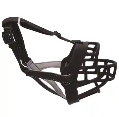 Soft Basket Muzzle, Black, 02