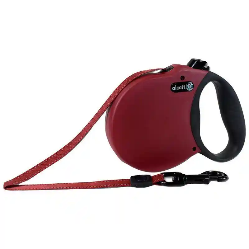 Retract Leash-xsmall-red