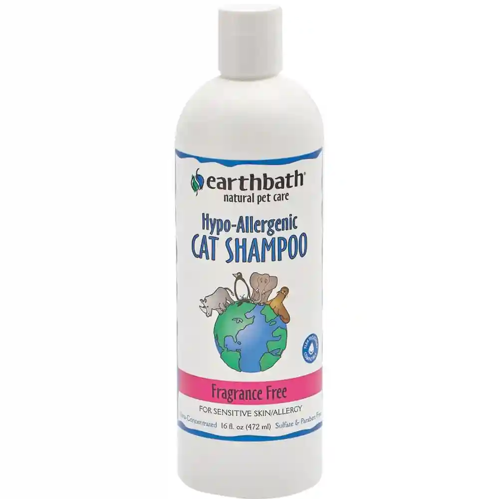 Hypo-allergenic Cat Shampoo, Fragrance Free, 16 Oz