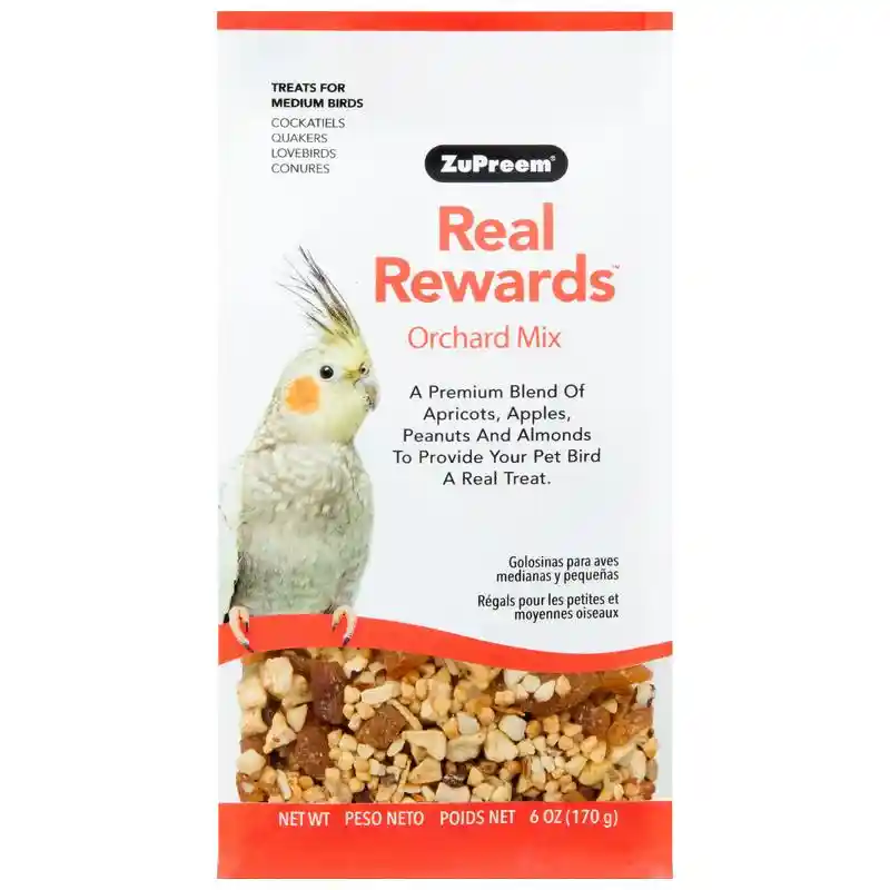 Real Rewards Orchard Mix Medium Bird Treats 6 Oz