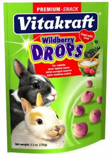 Vitakraft Wildberry Yogurt Drops Rabbit 5.3 Oz