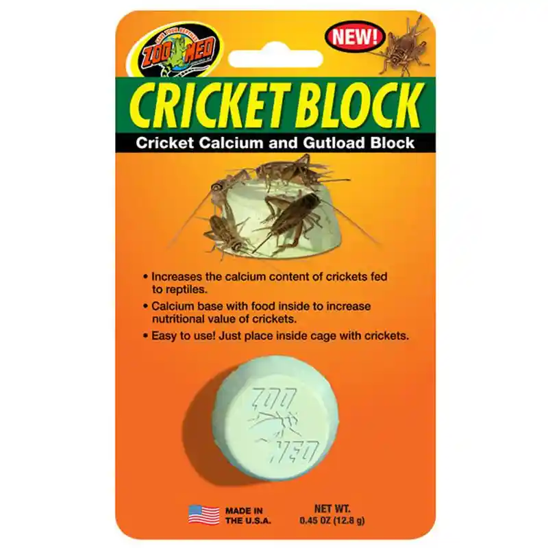 Zoomed Calcium & Gutload Cricket Block 5 Oz