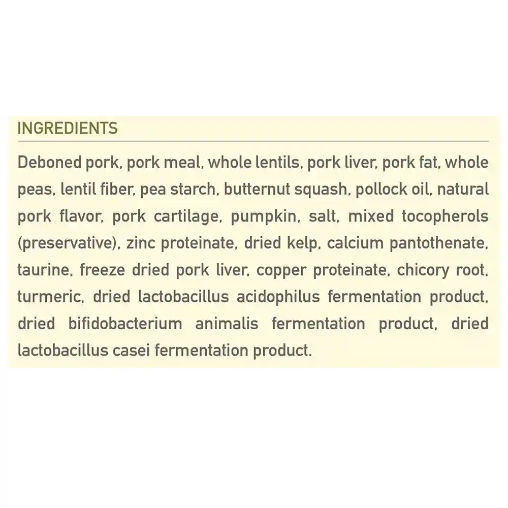 Singles Limited Ingredient Dry Dog Food, Pork & Squash, Biologically Appropriate & Grain Free 4.5-lb