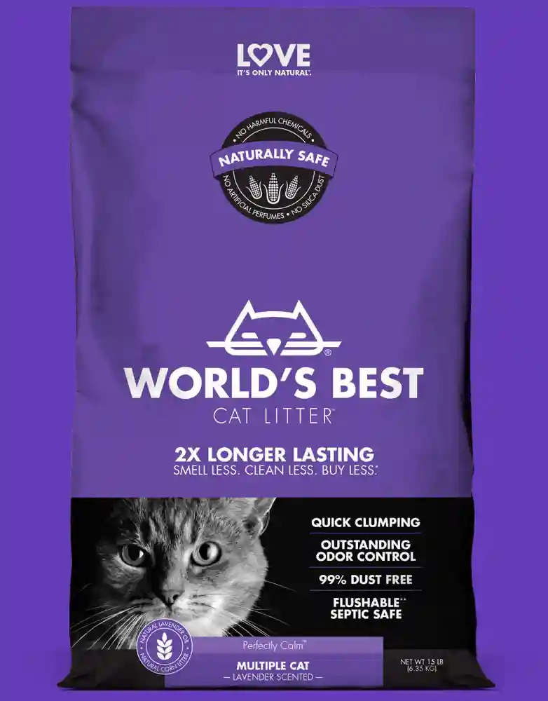 World's Best Litter Clumping Multi Lavender 15lb