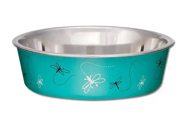 The Bella Bowl Designer – Dragonfly Turquoise Small - 5.50" - 15-oz.