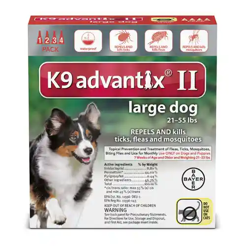 K9 Advantix Ii Dog Large 21-55 Lbs. 4 Pack
