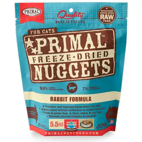 Freeze Dried Nuggets Grain Free Rabbit Formula Cat Food 5.5-oz