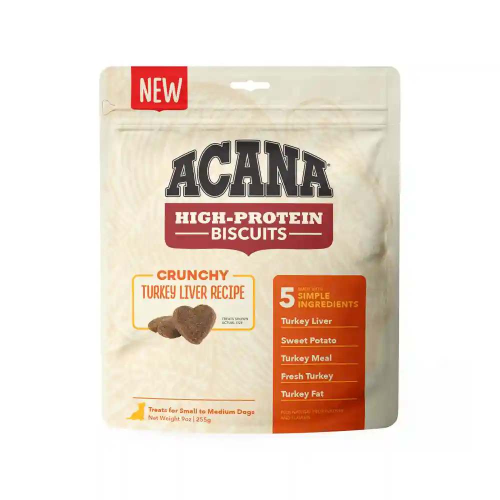 Acana Bisc Tur Liver Sm 9oz