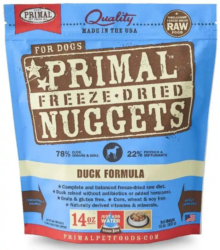 Freeze Dried Nuggets Grain Free Duck Formula Dog Food 5.5-oz