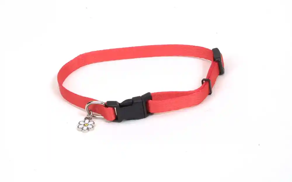 Adjustable Dog Collar, Red, 3/8" X 08"-12"