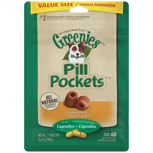 Pill Pockets Canine Chicken Flavor Dog Treats For Capsules 15.8-oz