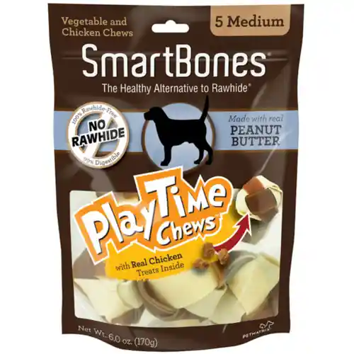 Smartbones Playtime Peanutbutter Medium 5 Pk