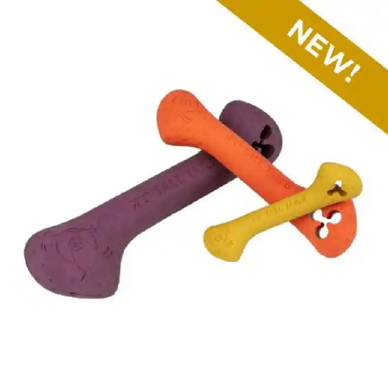 Tall Tails 6 In Goat Rubber Bone Yellow Ea
