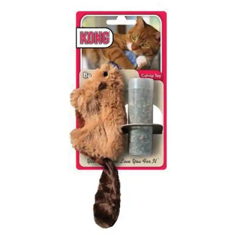 Kong Refillable Cat Toy Catnip Beaver