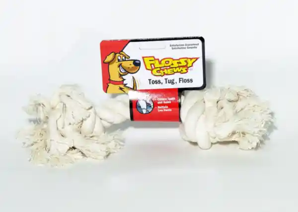 Flossy Chews Rope Bone White X-large