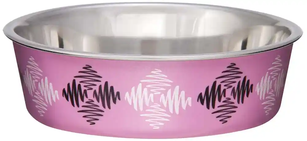 The Bella Bowl Designer – Argyle Pink Small - 5.50" - 15-oz.